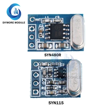 1 комплект, 2шт, плата приемника беспроводного передатчика 433 МГц, модуль SYN115 SYN480R, чип ASK/OOK, печатная плата для arduino