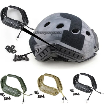 1 Пара Боковых Направляющих Для Шлема Airsoft Paintball Tactical Side Rail Set Направляющая для MICH Fast MH BJ PJ Аксессуары Для Шлемов