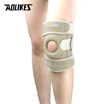 1 шт. AOLIKES Дышащий четырехпружинный бандаж Для поддержки колена Наколенник Регулируемые наколенники для коленной чашечки Безопасность