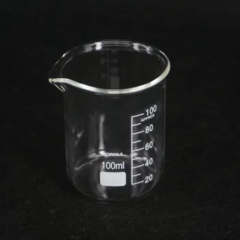 100 МЛ Стакан низкой формы Химическая лаборатория G3.3 из боросиликатного стекла с тяжелыми стенками