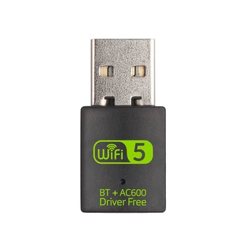 2-в-1 USB WiFi Bluetooth-совместимый Адаптер 5.0 802.11ac 600 Мбит /с, Двухдиапазонный Приемник Беспроводной сети 2,4 / 5 ГГц, WiFi-ключ