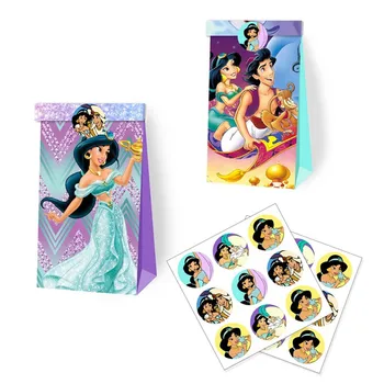 24/12/36/48шт Disney Jasmine Princess Бумажный Пакет Для Конфет Украшение Дня Рождения Jasmine Princess Тематическая Вечеринка Коробка Конфет Поставки