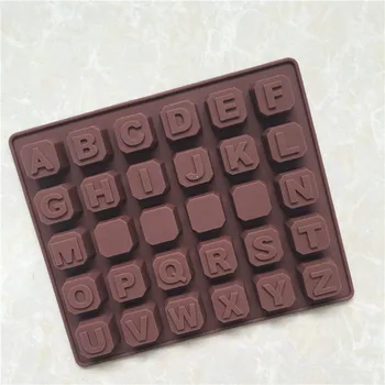 26ШТ Формы для помадки с алфавитом Силиконовые Формы для шоколада для выпечки букв 3D DIY Десертная форма для шоколада Формы для выпечки