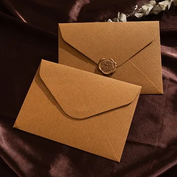 50 шт. / лот, конверт, открытки из льняной бумаги в западном стиле, конверты для высококачественных приглашений на свадьбу, деловые канцелярские принадлежности
