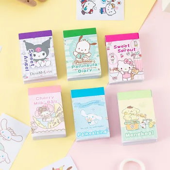 50шт аниме Sanrio Kuromi My Melody Hello Kitty Cinnamoroll Портативный блокнот для заметок