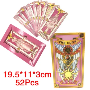 52 шт./лот 16 см Аниме Cardcaptor Sakura Clow Card Косплей Реквизит KINOMOTO SAKURA Card Captor Sakura Карты Таро Подарок