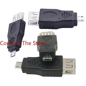 7ШТ Адаптер Micro Usb от мужчины к женщине USB Черный V8 Otg 5PIN