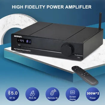 BRZHIFI APTX Bluetooth 5,0 Усилитель Мощности 2,0 Amplificador TPA3255 300Wx2 Цифровой Усилитель Звука USB RCA DAC Amp Для Домашнего Кинотеатра