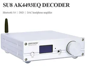 BRZHIFI Аудио SU8 AK4493EQ Декодер Bluetooth 5,0 Пульт дистанционного управления DSD DAC Amp All-in-one Машина Поддержка Оптоволоконных Коаксиальных входов USB 