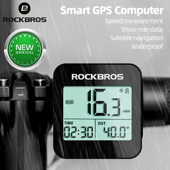 ROCKBROS Умный велосипедный спидометр, Водонепроницаемый велосипедный компьютер, 20-часовой срок службы, точный Перезаряжаемый Велосипедный GPS, Аксессуары для велосипедов