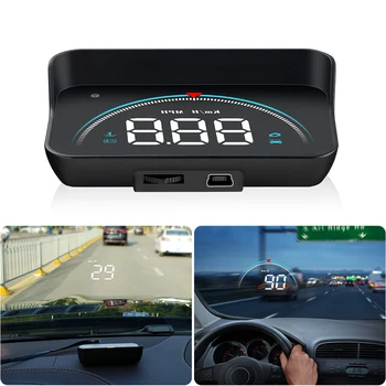 Автомобильный головной дисплей OBD2 HD Система предупреждения о превышении скорости Автомобильный портативный проектор Измеритель скорости Сигнализация низкого напряжения Автозапчасти для электроники