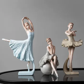 Аксессуары для украшения дома Korean Ins Ballet Artist Artware Скульптура персонажа Современное Искусство Статуэтка из смолы Статуэтка для комнатного ремесла