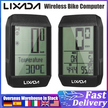 Беспроводной велокомпьютер LIXADA, Водонепроницаемый Велосипедный спидометр, Одометр со светодиодной подсветкой, измеритель скорости, велосипедный спидометр,