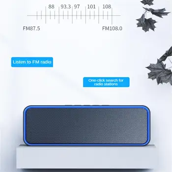 Беспроводной динамик S11, Bluetooth-совместимый стереомузыкальный проигрыватель 5.0, Портативная поддержка низких частот, Fm-радио, сабвуфер, громкоговоритель