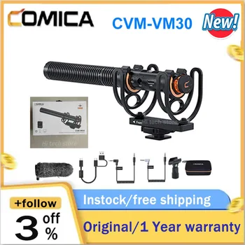 Беспроводной микрофон Comica CVM-VM30 2.4G, Суперкардиоидный Микрофон-Дробовик С Амортизатором Для Зеркальной Камеры/Смартфона /ПК