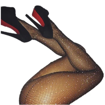 Вертикальная линия спины, сексуальные горячие носки с сеткой для сверления, ажурные колготки с ромбовидной сеткой, черные носки с мелкой сеткой, ажурные колготки, женские носки