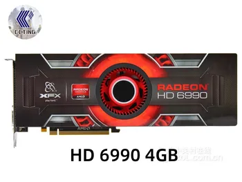 Видеокарты XFX Radeon HD 6990 4GB GPU Для видеокарт AMD HD 6990 4GB 256bit GDDR5 PC Компьютерные Игровые HDMI PCI-E X16 Используются