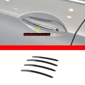 Глянцевая Черная накладка на дверную ручку из нержавеющей стали в полоску для BMW 5 серии F10 F11 2010-2016