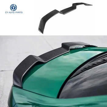 Губа заднего бампера из настоящего углеродного волокна, крыло багажника, хвостовое оперение, V-образный спойлер на крыше багажника для BMW M4 G80 G82