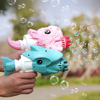 Детский ручной пистолет для мыльных пузырей, ракетница со световым эффектом на 69 отверстий, машина для мыльных пузырей, полностью автоматическая игрушка Gatling