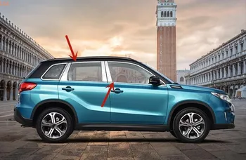 Для Suzuki vitara 2016-2018, полоска для украшения окон автомобиля из нержавеющей стали, защита от царапин, украшения, автомобильные аксессуары