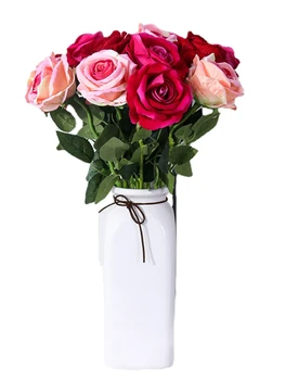Имитация байковой розы, искусственный цветок, свадебное торжество, ручной цветок, гостиная, спальня, фотография декоративного цветка