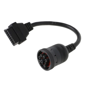 Интерфейс от 9 до 16 контактов J1939 OBD2 Кабельный адаптер OBDII Y Splitter Диагностический сканер GPS для грузовиков Разъем кабельного адаптера