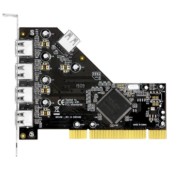 Карта расширения USB 2.0 PCI 5 портов (4 внешних и 1 внутренний) PCI-USB 2 удлинитель Адаптер Концентратор контроллер Высокая скорость 480 МБ