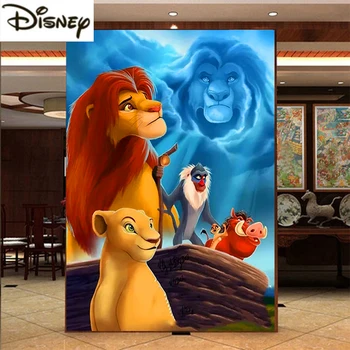 Картины из горного хрусталя Disney The Lion King Simba 5D DIY Diamond Painting, полная Квадратная Круглая Алмазная вышивка крестиком, Мозаика