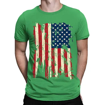 Летняя мужская футболка с короткими рукавами и принтом американского флага 2023, модный тренд, повседневная мужская футболка, уличная одежда, плюс размер 6XL