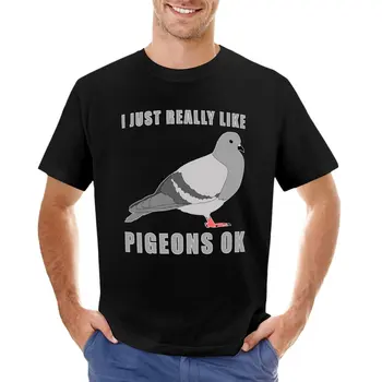 Мне просто очень нравятся футболки Pigeons Ok, спортивные рубашки, корейские модные пустые футболки, мужские футболки с длинным рукавом