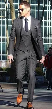 Модные Мужские костюмы Terno Masculino Custome Homme, Брендовая одежда Terno Slim Fit, Дизайнерский Блейзер (Пиджак + брюки + галстук + жилет + носовые платки)