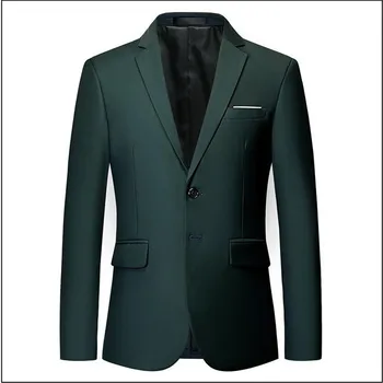 Мужской стильный красочный приталенный повседневный блейзер Зеленый Фиолетовый Черный желтый Свадебный выпускной Вечерний костюм, пальто для мужчин