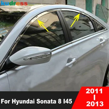 Накладка на подоконник оконной рамы для Hyundai Sonata 8 I45 2011 2012 2013 Аксессуары для отделки верхних окон автомобиля из нержавеющей стали