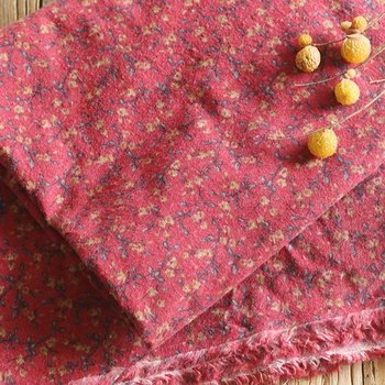 один метр высококачественной хлопчатобумажной шлифовальной ткани С мелким цветочным принтом Осенне-зимняя одежда ручной работы для шитья чонсам