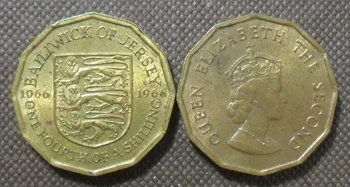 Памятная монета из Британского Джерси, посвященная 900-летию Нормандского завоевания в 1966 г. 100% Оригинал