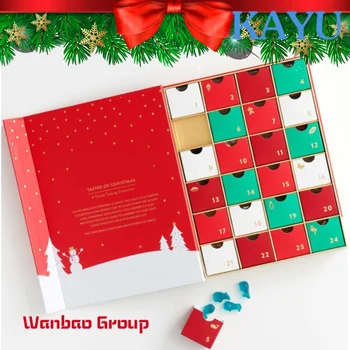 Перерабатывайте Декоративную картонную подарочную коробку, индивидуальные календари красоты на Рождество