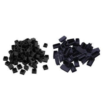 Пластиковые заглушки для трубок, вставки для трубок 40 шт 25 мм x 50 мм Черный и 100 шт 20 мм X 20 мм
