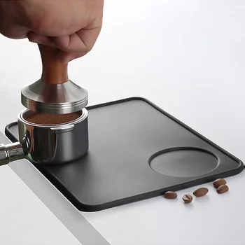 Плоский силиконовый коврик для кофе с противоскользящим покрытием Коврик для вскрытия Коврик для вскрытия Кофе Силиконовый коврик для пищевых продуктов Уголок для набивки кофе Эспрессо