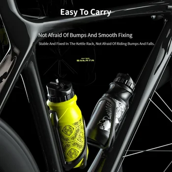 портативная бутылка для воды для горного велосипеда объемом 650 мл, не содержащая BPA, PDA, бутылка для воды из пищевого материала, включите воду без протекания