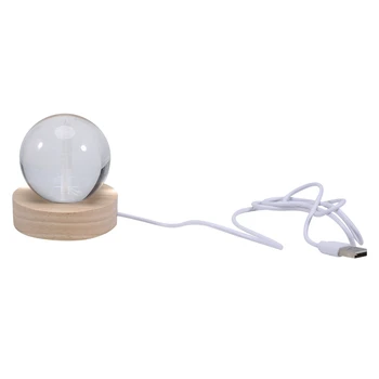 Светящиеся хрустальные шары-ночники USB Power Теплый прикроватный светильник Рождественские подарки для детей ночная лампа