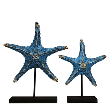 Синяя Смола Креативная Морская Звезда Украшение В Китайском Стиле Спальня Гостиная Подарок Бутик Украшение Дома