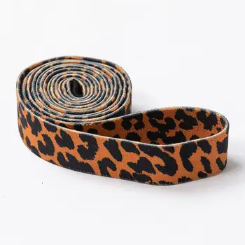 Тренировочный браслет с леопардовым / мраморным принтом, мягкий утягивающий ремешок для женской домашней тренировки по йоге, эластичная лента для тренажерного зала