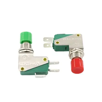 Трехконтактный Однозвенный Микропереключатель DS438-448 Красно-зеленая Кнопка сброса с шагом 12 ММ Кнопка питания KW3-0Z-2