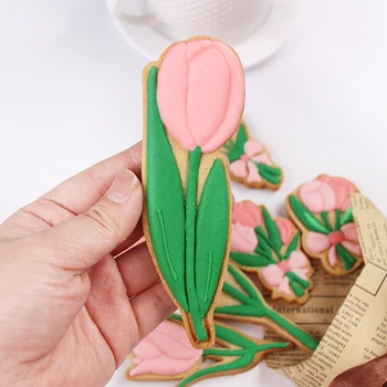 Форма для тиснения печенья с розами и подсолнухом, Форма для тиснения печенья, форма для выпечки торта в форме цветка, форма для штамповки с Днем матери