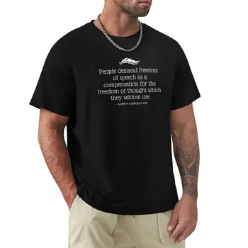 Футболка с речью Сорена Кьеркегора, летний топ, футболки для мальчиков, футболки для спортивных фанатов, облегающие футболки для мужчин