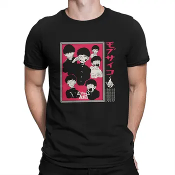 Шигео Кагеяма Крутая футболка в стиле ретро для мужчин Mob Psycho 100 Одежда Новинка Футболка Мягкая