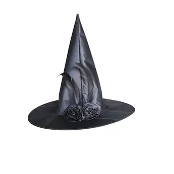 Шляпа Волшебника, Сшитая Из Чистой Пряжи, Прочная Износостойкая Шляпа Для Маскарада На Хэллоуин Для Взрослых, Шляпа Ведьмы, Вечерние Принадлежности