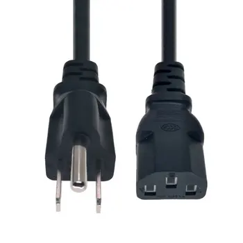Штепсельная вилка США к кабелю питания IEC C13 1,8 М для настольных принтеров мониторов 10A 250V